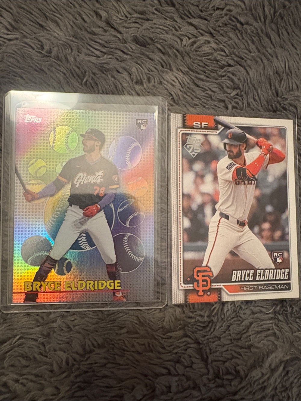 Bryce Eldridge Topps Finest San Francisco Giants Baseball Cards